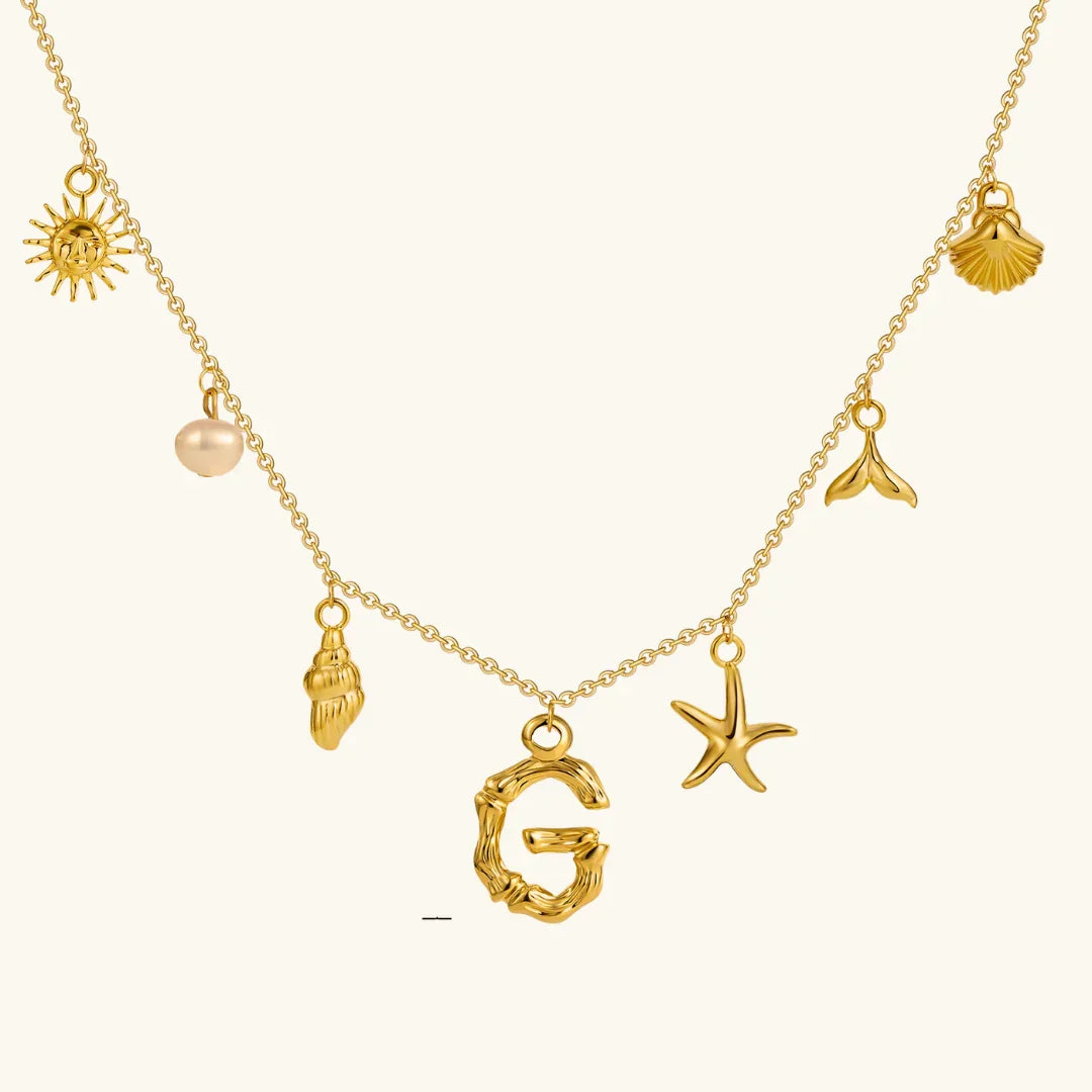 [AuraEcho]Avaria Ocean Initial Necklace