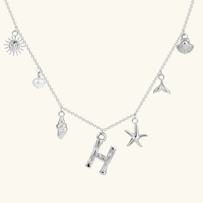 [AuraEcho]Avaria Ocean Initial Necklace