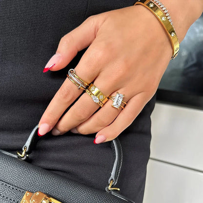 [AuraEcho]Chastity Diamond Ring Stack