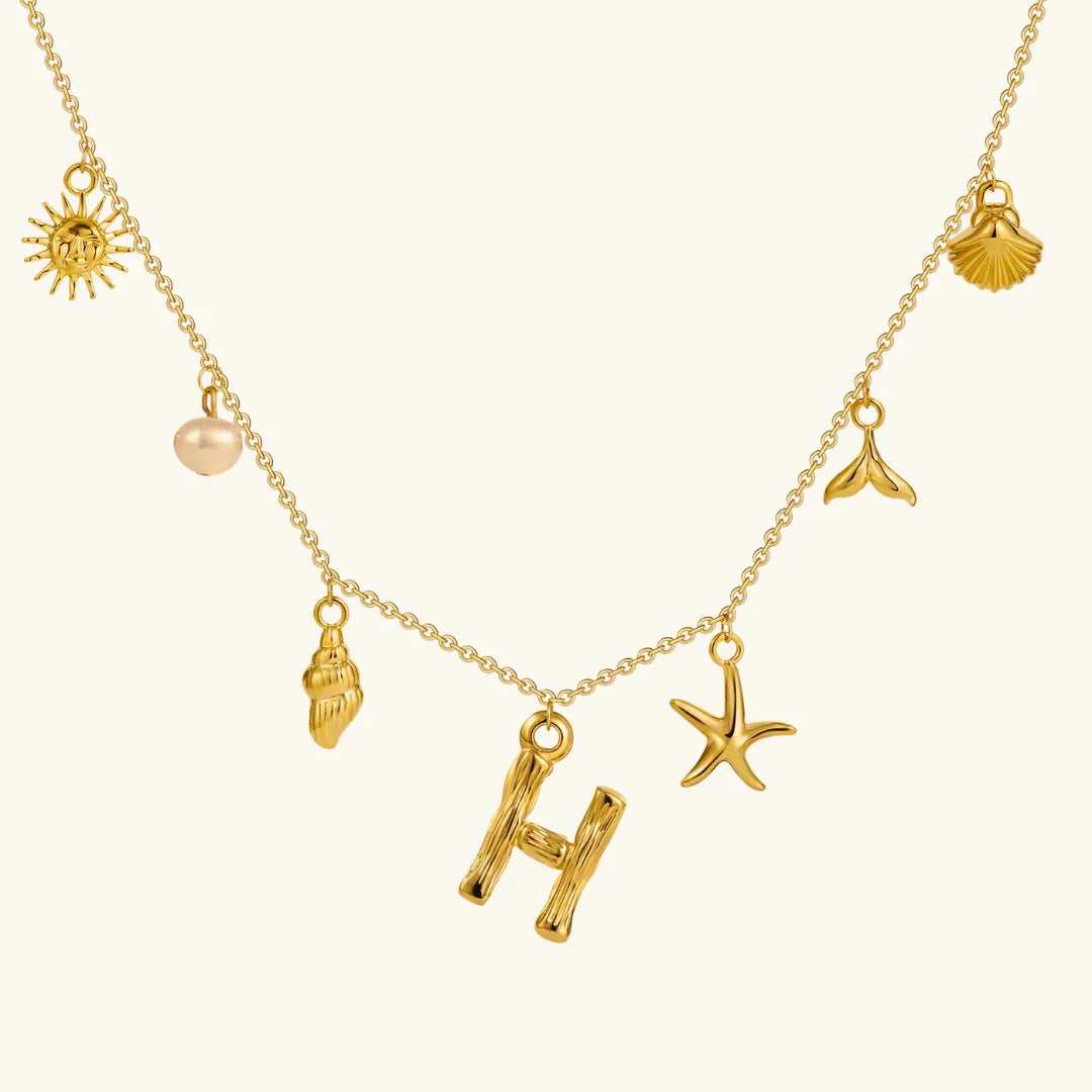 [AuraEcho]Avaria Ocean Initial Necklace