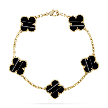 [AuraEcho] CLOVER 5 MOTIF PULSAR STONE BRACELET COLLECTION