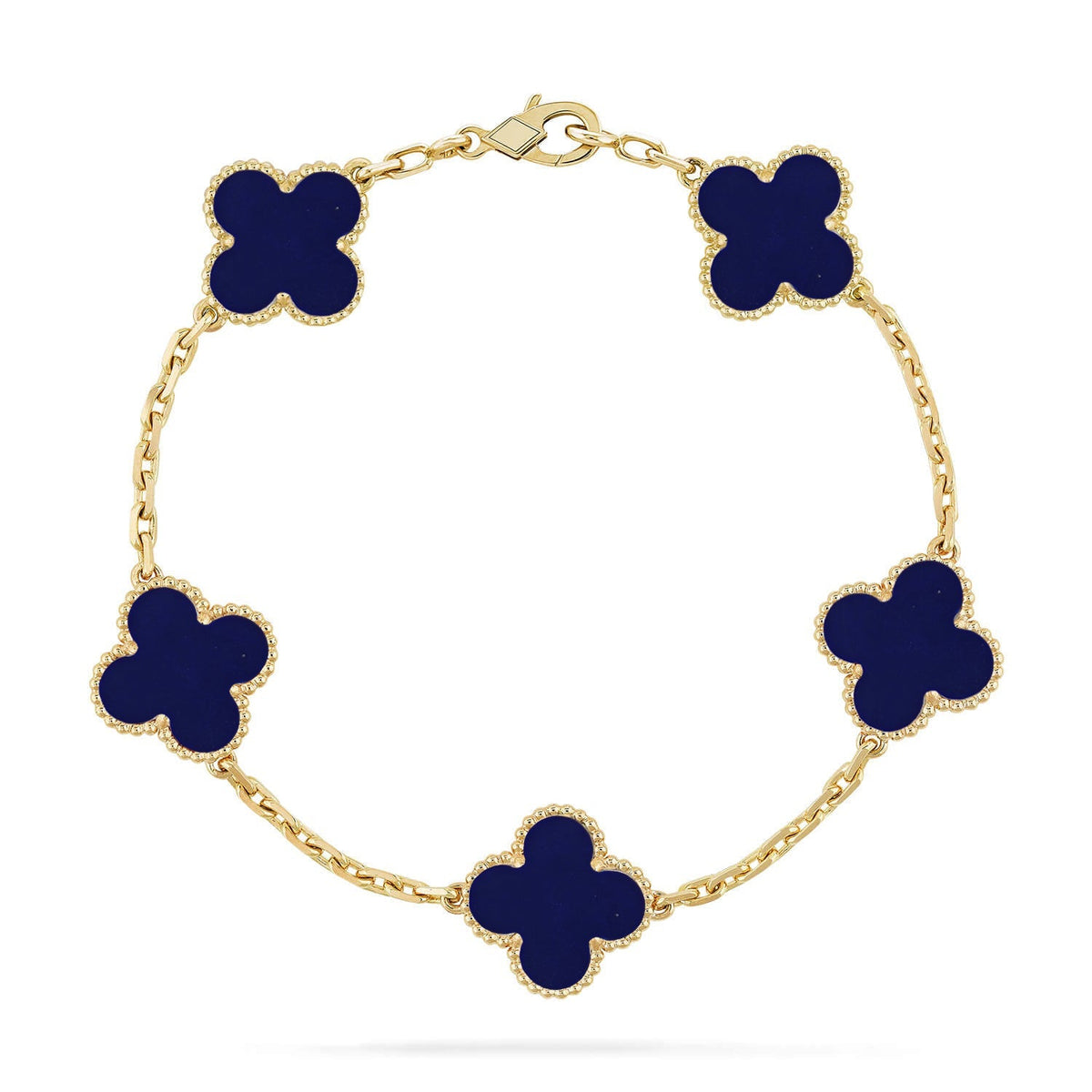 [AuraEcho]CLOVER 5 MOTIF LAPIS LAZULI BRACELET COLLECTION