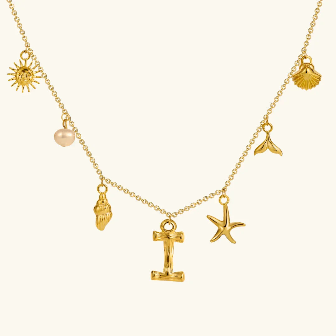 [AuraEcho]Avaria Ocean Initial Necklace