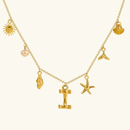 [AuraEcho]Avaria Ocean Initial Necklace