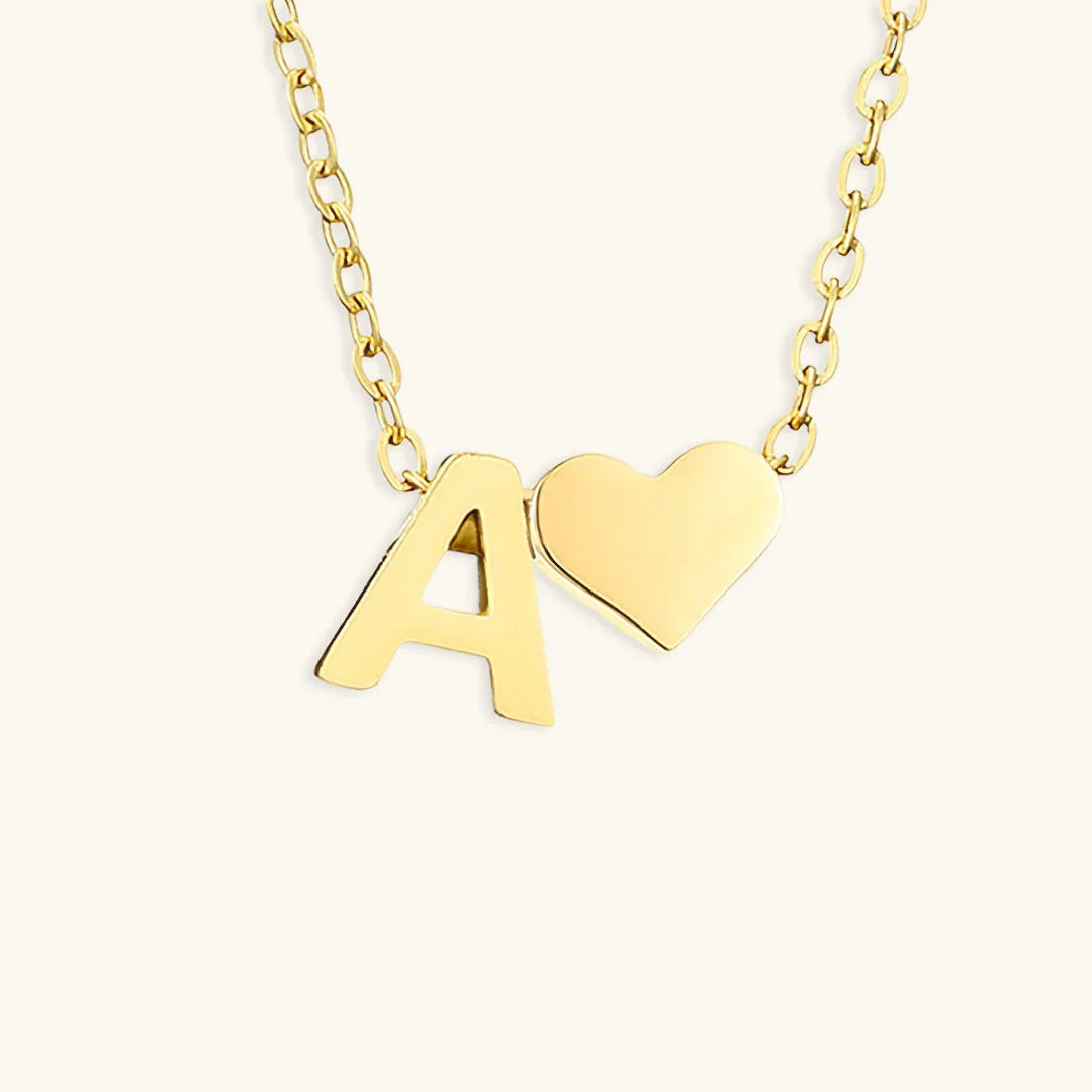 [AuraEcho]Ria Initial Letter Gold Necklace