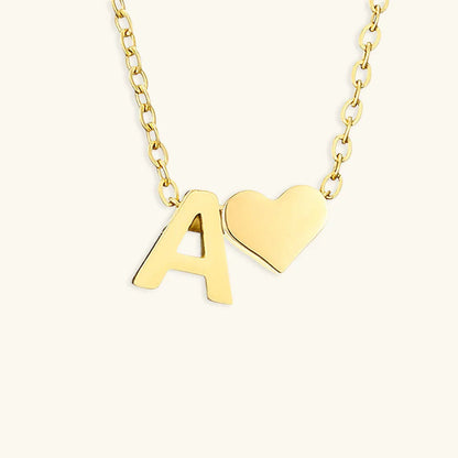 [AuraEcho]Ria Initial Letter Gold Necklace
