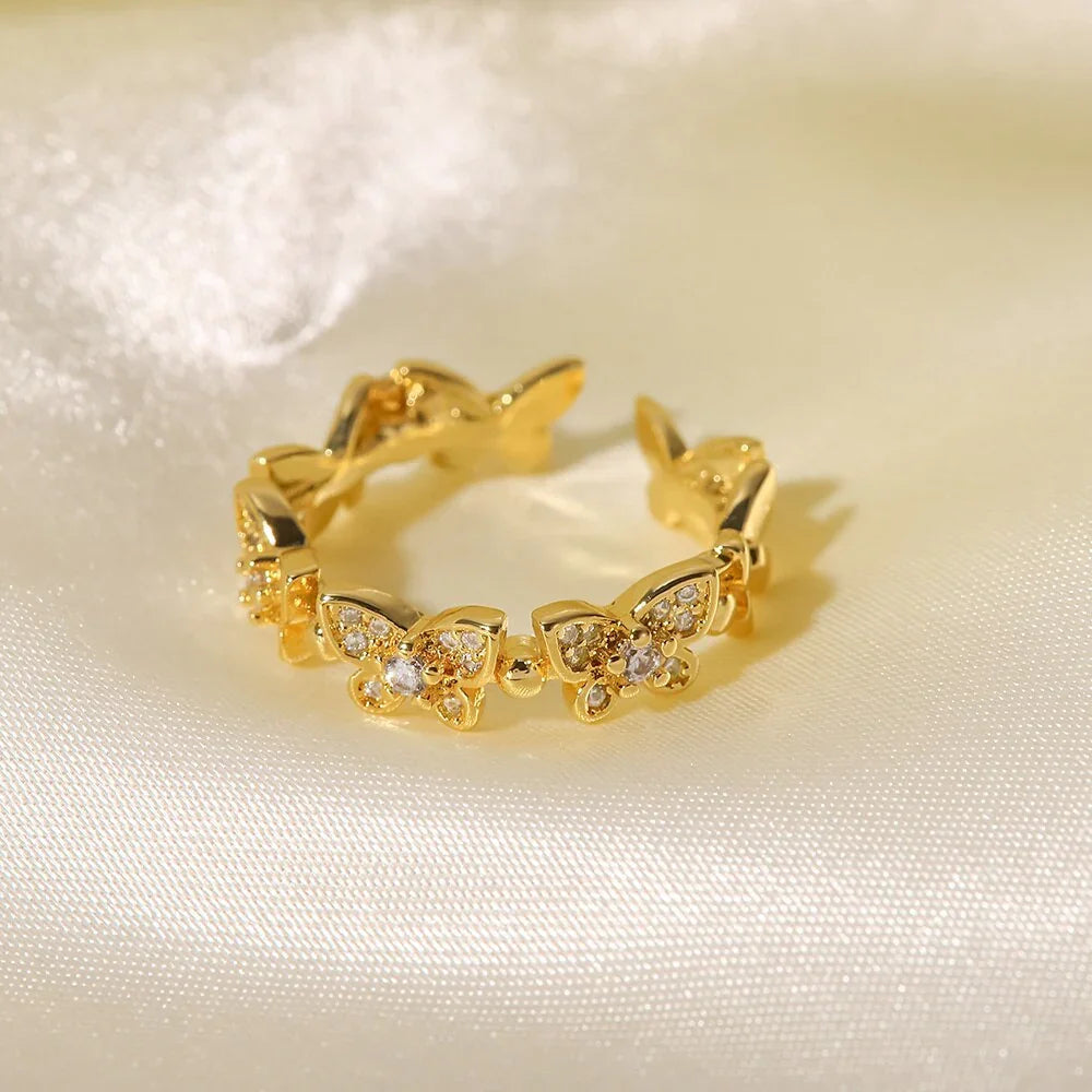 [AuraEcho]Colleen Butterfly Gold Ring