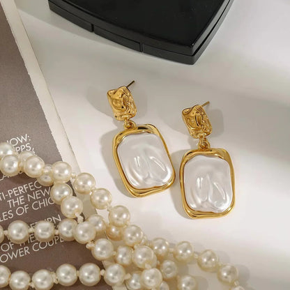 [AuraEcho]Brittany Freshwater Pearl Slate Earrings