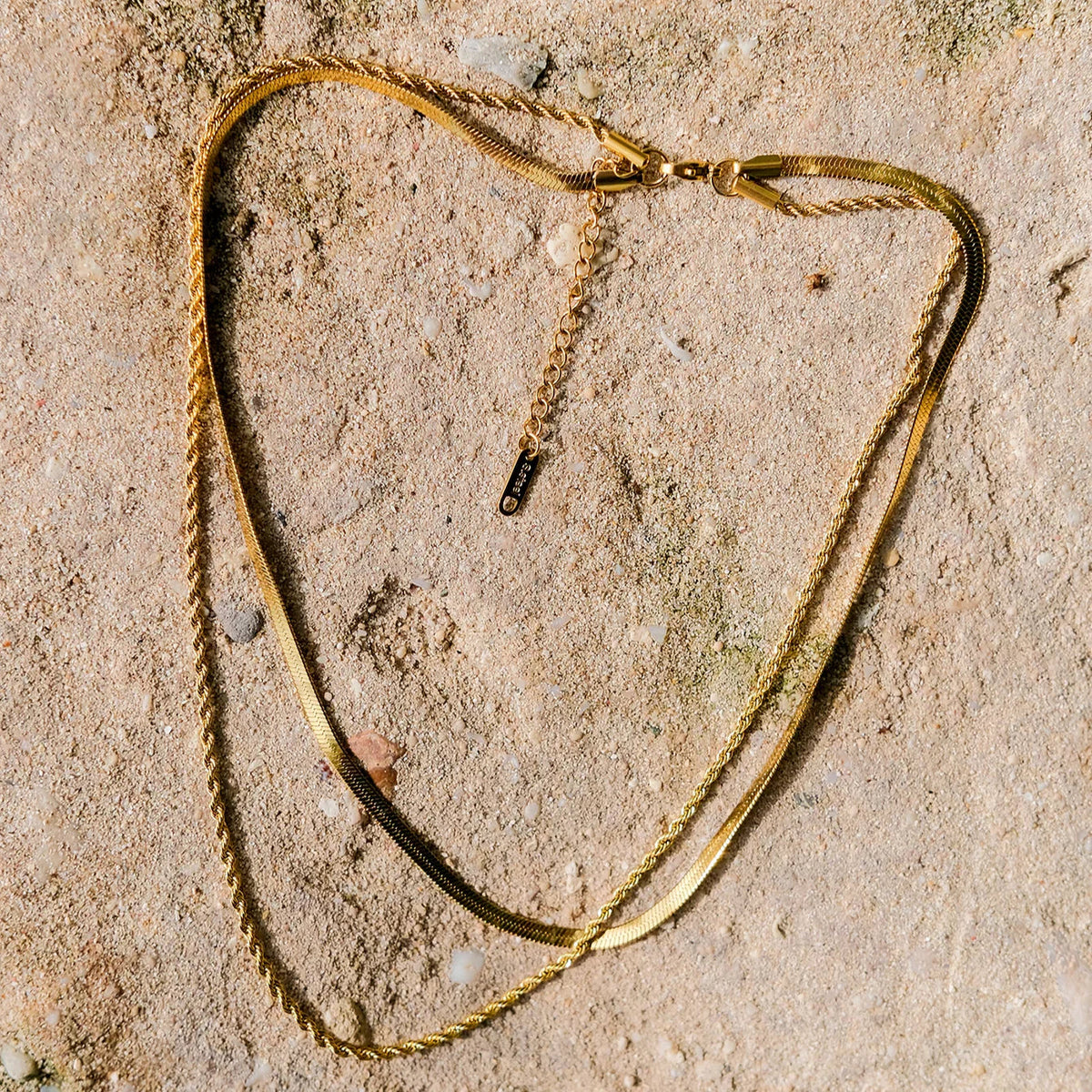[AuraEcho]Hailey Layered Gold Chain Necklace