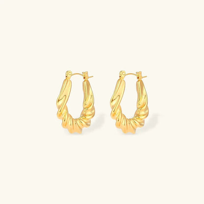 [AuraEcho]Adaline Twist Hoop Earrings
