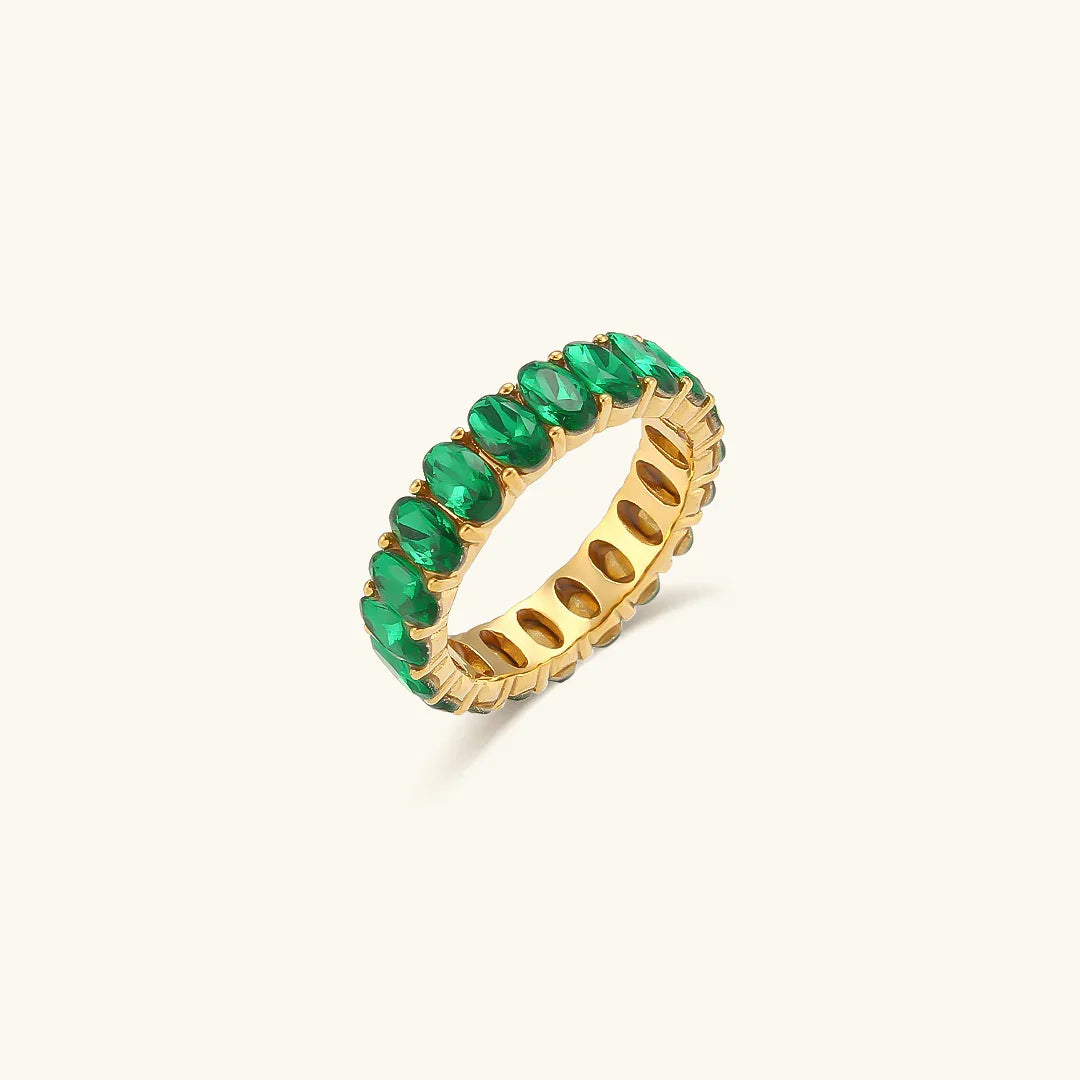 [AuraEcho]Antoinette Diamond Simulant Gold Ring