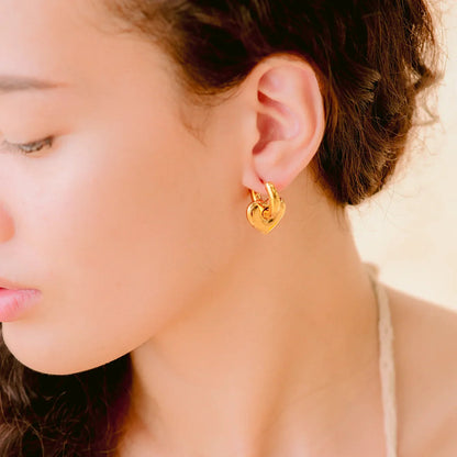 [AuraEcho]Aria's Arrow Gold Earrings