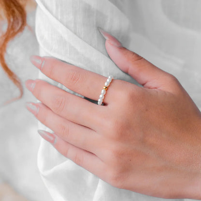 [AuraEcho]Aurora Pearl Band Ring