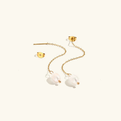 [AuraEcho]Tessa Pearl Tassel Earrings