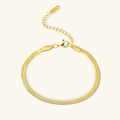 [AuraEcho]Ellaine Gold Herringbone Bracelet