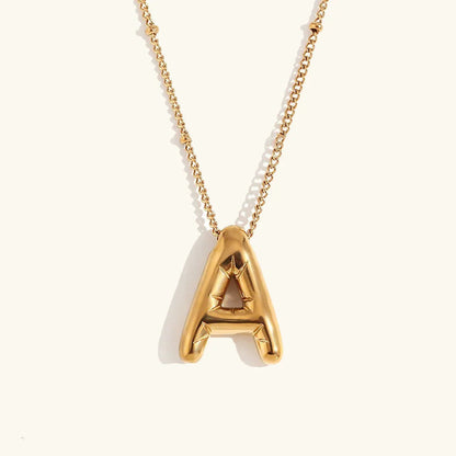 [AuraEcho]Balloon Gold Initial Necklace