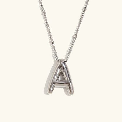 [AuraEcho]Balloon Gold Initial Necklace