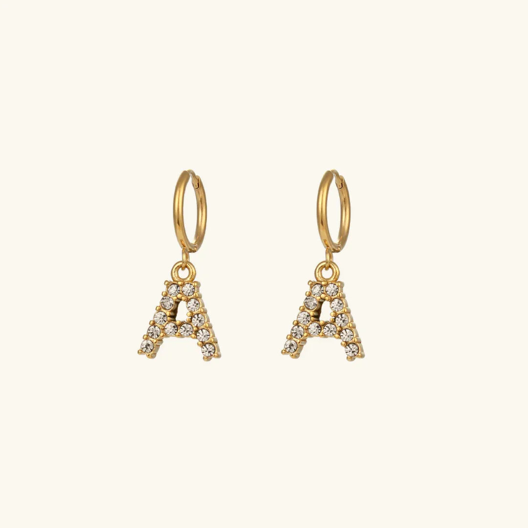 [AuraEcho]Wilhemina Initial Letter Earrings