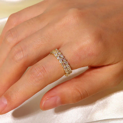 [AuraEcho]Clarisse Patterned Gold Ring