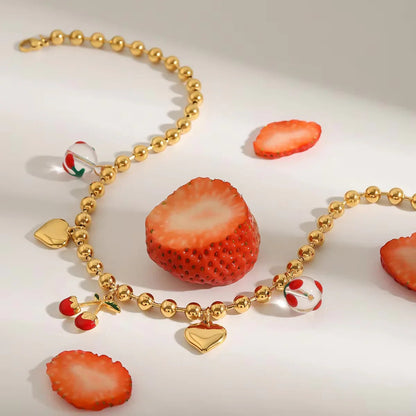 [AuraEcho]Kai Gold Cherry Necklace