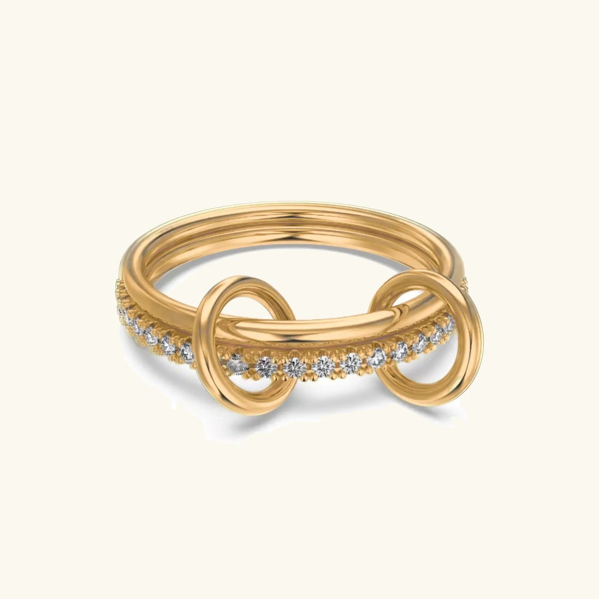 [AuraEcho]Adela Stacked Diamond Ring