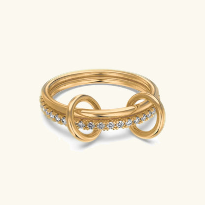 [AuraEcho]Adela Stacked Diamond Ring