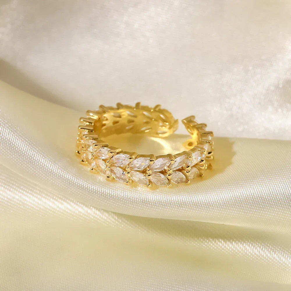 [AuraEcho]Clarisse Patterned Gold Ring