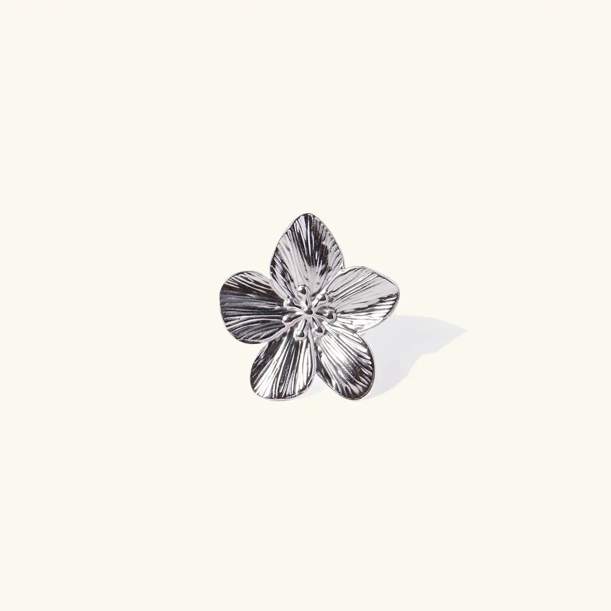 [AuraEcho]Alina Silver Petal Ring