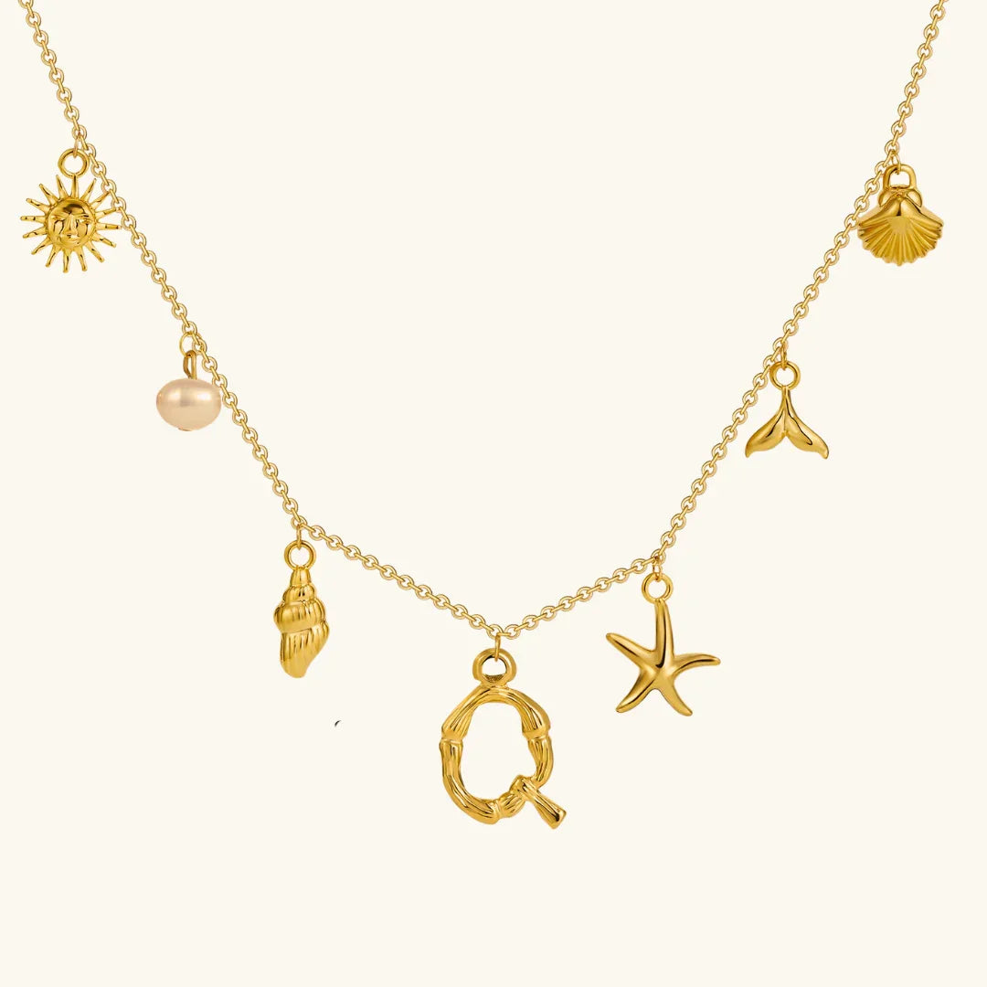 [AuraEcho]Avaria Ocean Initial Necklace