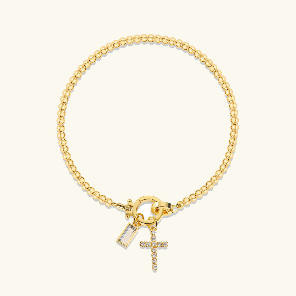 [AuraEcho]Amalia Birthstone Cross Bracelet