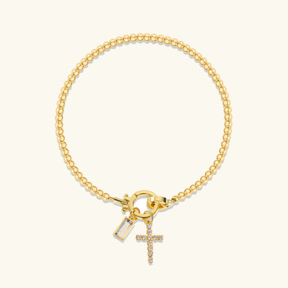 [AuraEcho]Amalia Birthstone Cross Bracelet