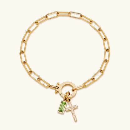 [AuraEcho]Annabella Birthstone Cross Bracelet