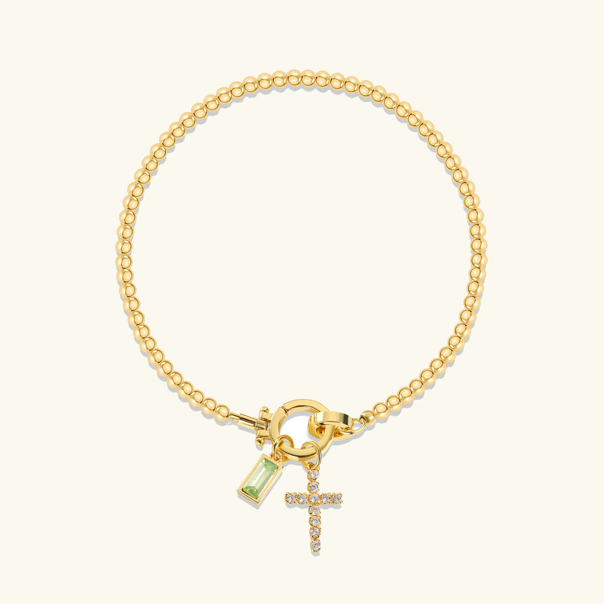 [AuraEcho]Amalia Birthstone Cross Bracelet