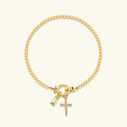 [AuraEcho]Amalia Birthstone Cross Bracelet