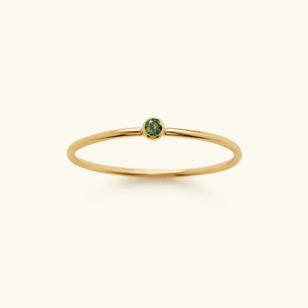 [AuraEcho]Amelia Birthstone Stacker Ring