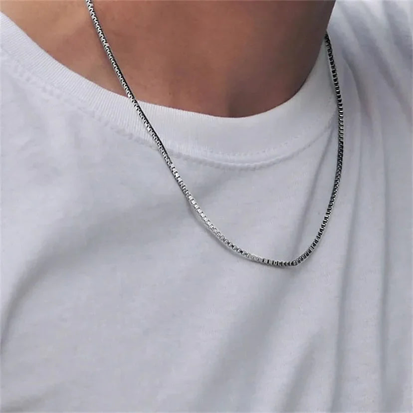 [AuraEcho]Danica Box Chain Gold Necklace