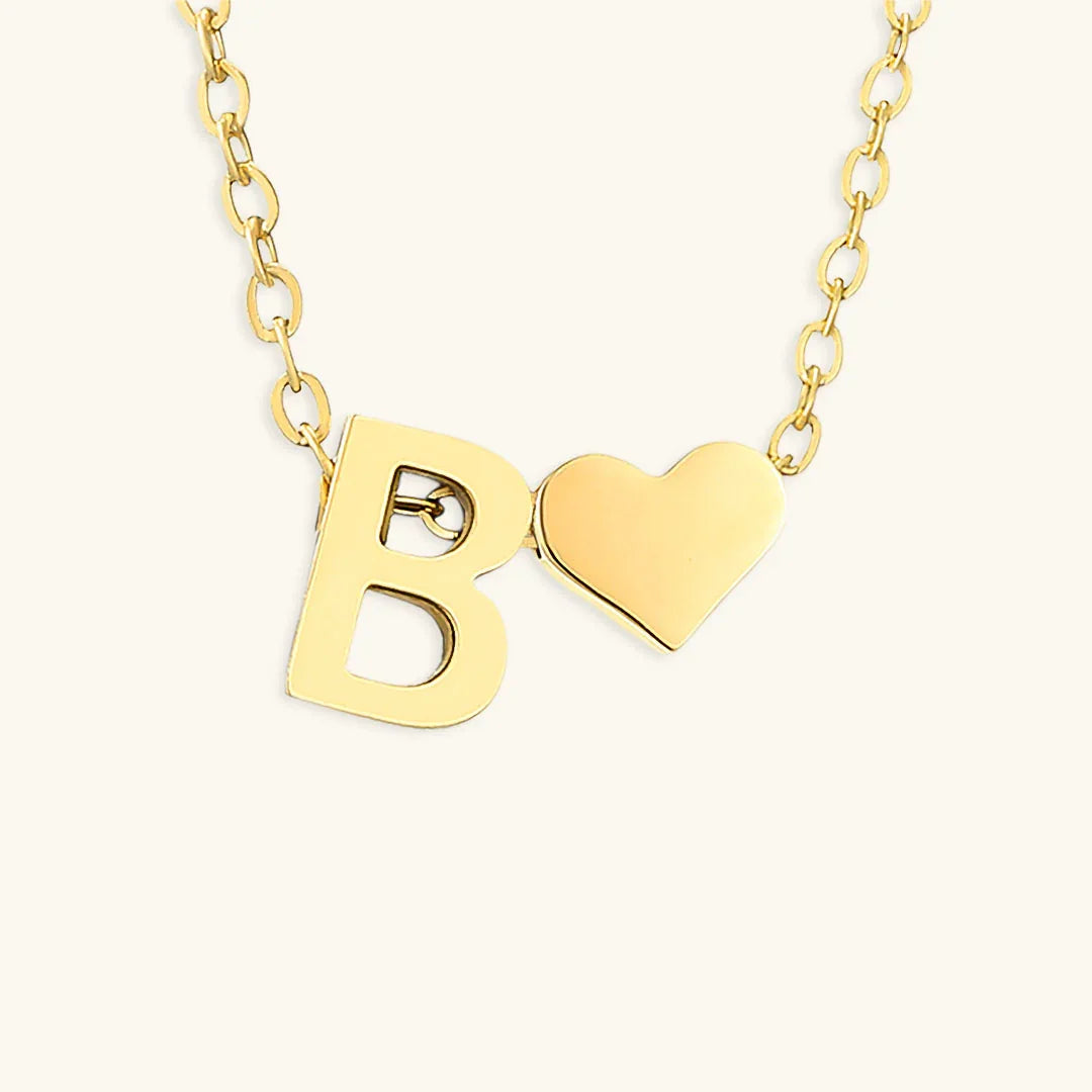 [AuraEcho]Ria Initial Letter Gold Necklace