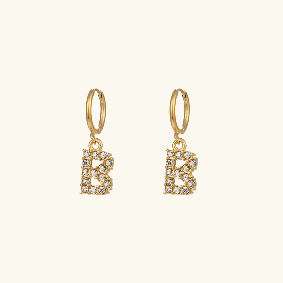 [AuraEcho]Wilhemina Initial Letter Earrings
