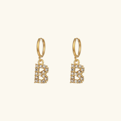 [AuraEcho]Wilhemina Initial Letter Earrings
