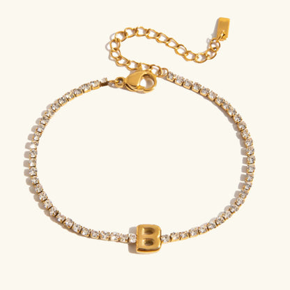 [AuraEcho]Avaria Bubble Letter Tennis Bracelet