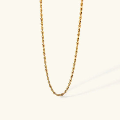 [AuraEcho]Calle Rope Chain Gold Necklace