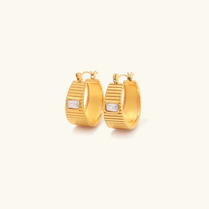 [AuraEcho]Carole Gold Hoop Earrings