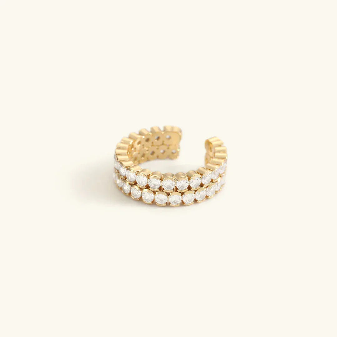 [AuraEcho]Cassandra Studded Gold Ring