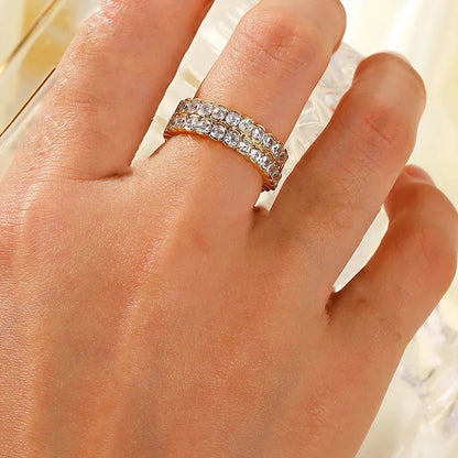 [AuraEcho]Cassandra Studded Gold Ring