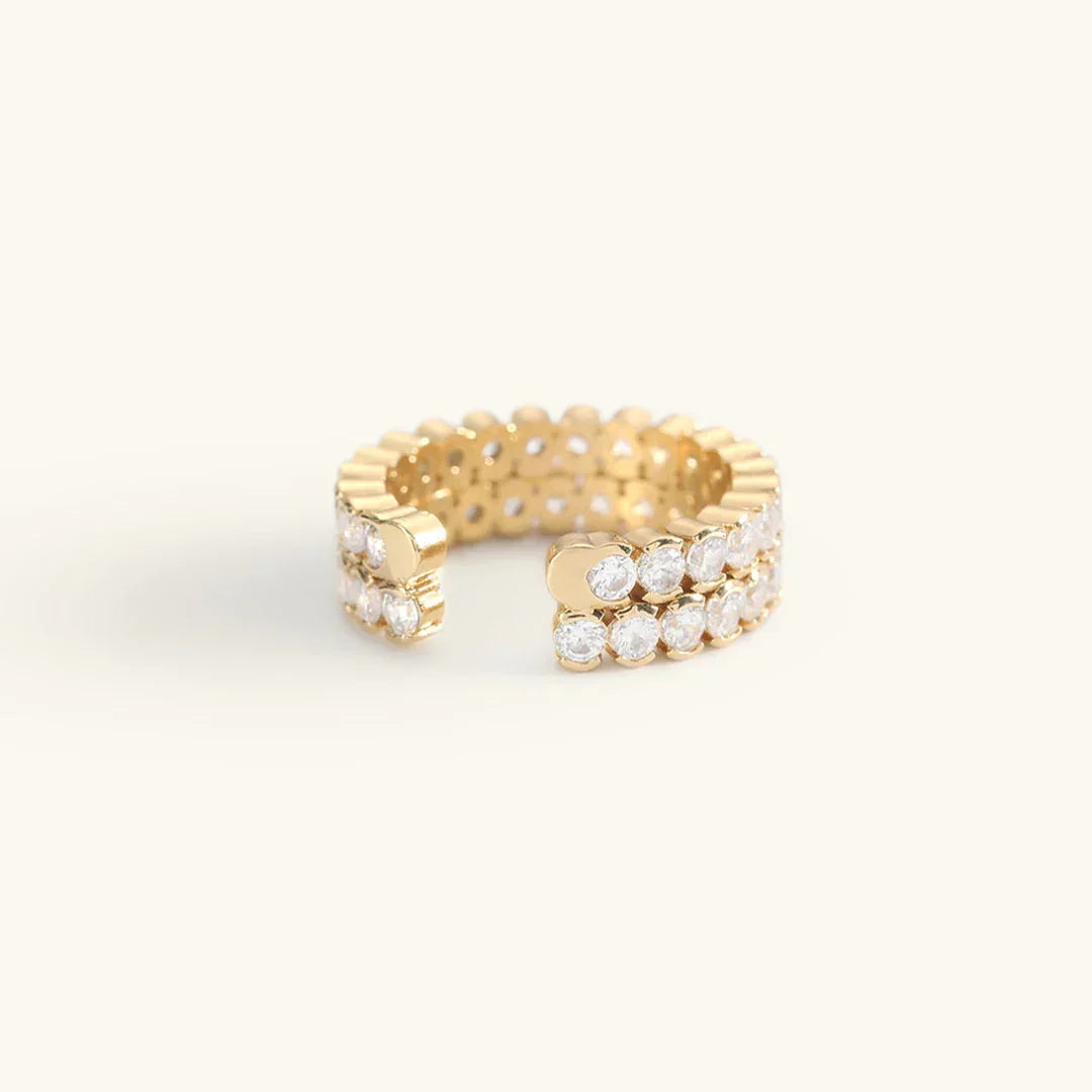 [AuraEcho]Cassandra Studded Gold Ring