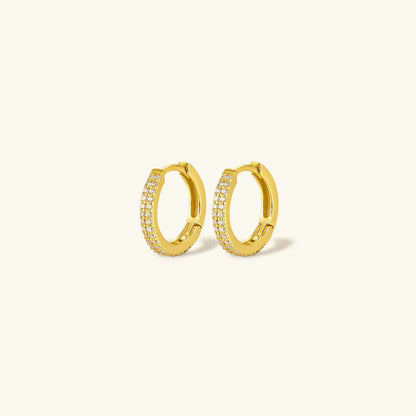 [AuraEcho]Cathy Paved Hoop Earrings