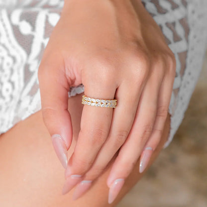 [AuraEcho]Clarisse Patterned Gold Ring
