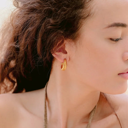 [AuraEcho]Croissant Arc Earrings