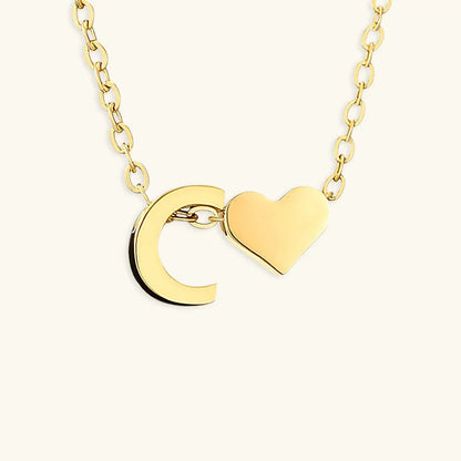 [AuraEcho]Ria Initial Letter Gold Necklace