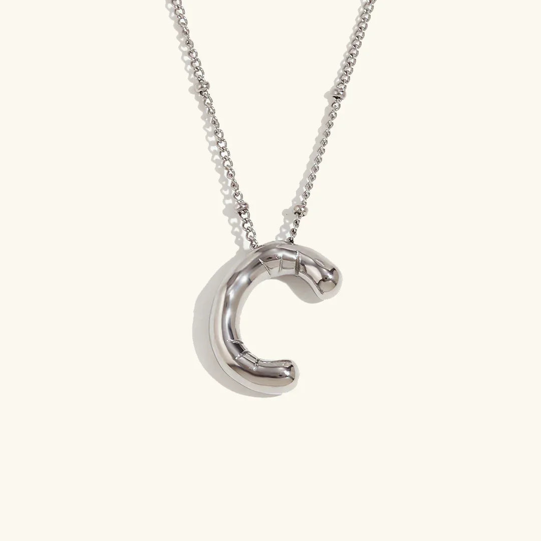 [AuraEcho]Balloon Gold Initial Necklace
